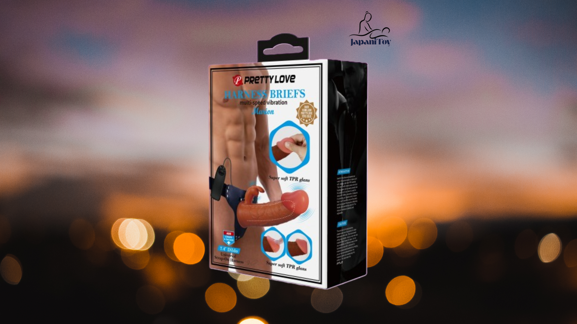 Vibrating Strap-On Rabbit Dildo with Adjustable Harness