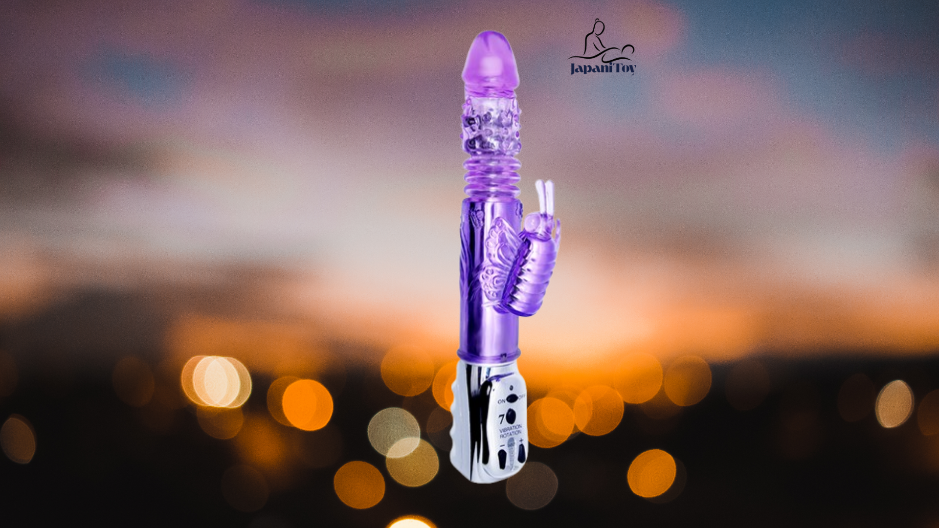 Girthy Rabbit Vibrator with Swirling Beads - Image 3