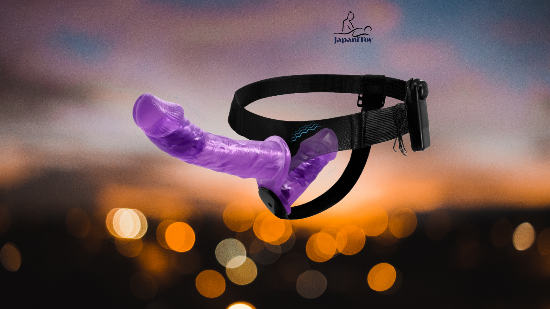 Colourful Double Vibrating Strap On