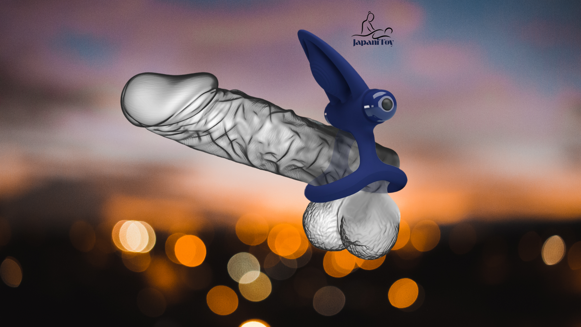 Mat Double Ring With Vibration & Stimulator Blue